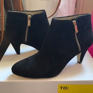 INC Black Booties with Zipper- like new